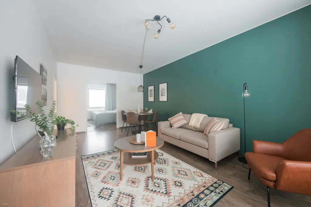Living Room - 1-room apartment in Helsinki