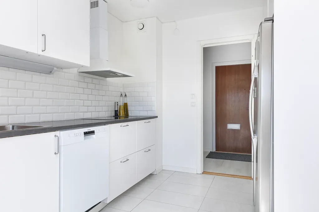 Cuisine - Renovated Two-Bedroom Flat with Balcony in Bjuv