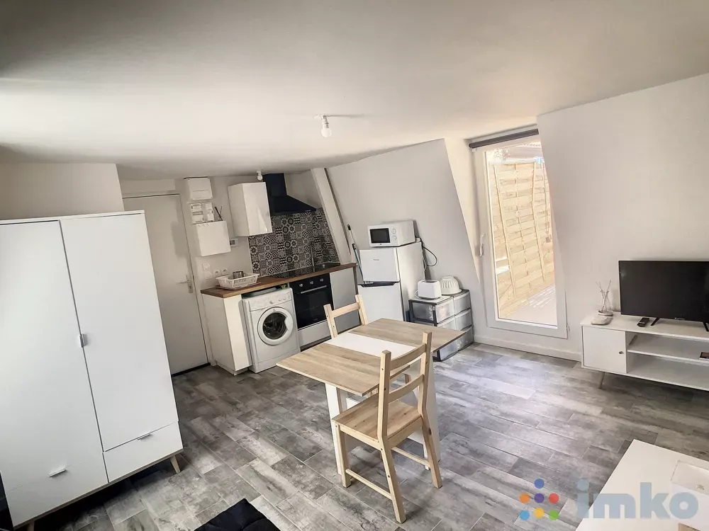 Köök - Refurbished Studio with Terrace in Dunkerque