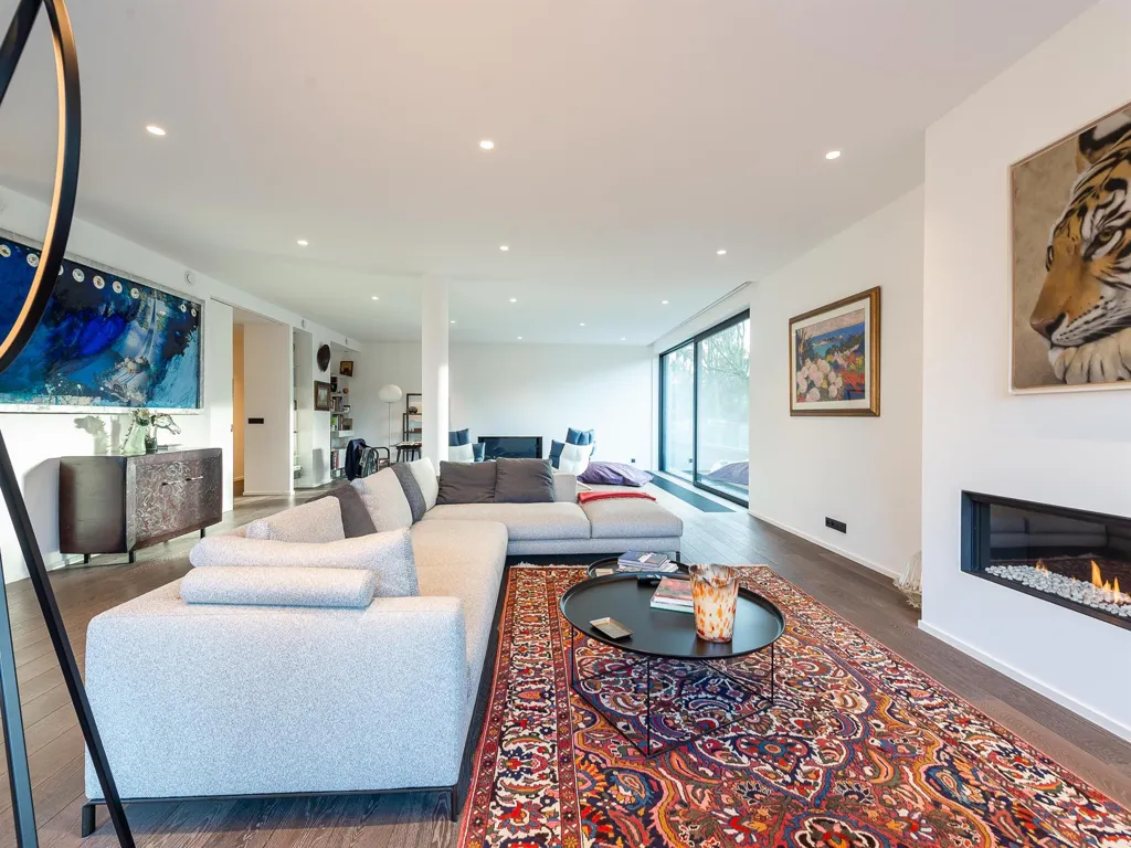 Living Room - Penthouse with Terrace near Bois de La Cambre, Uccle