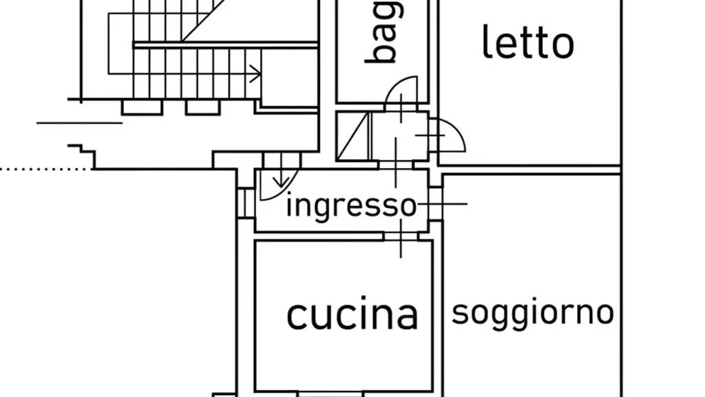 Plan - Trilocale with Terrace in Adria
