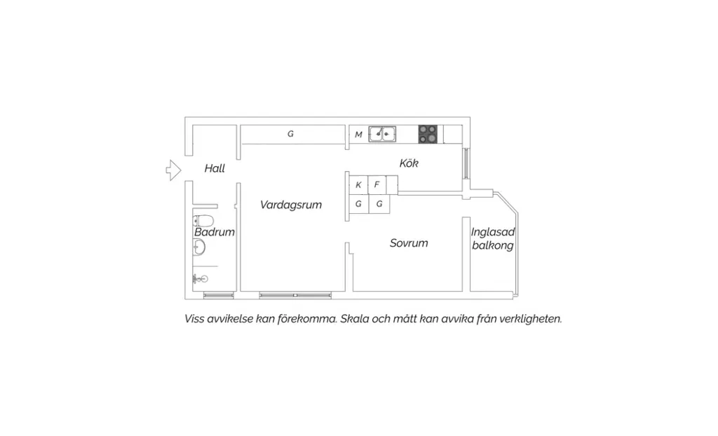 Planimetria - Apartment with Glass Balcony in Helsingborg
