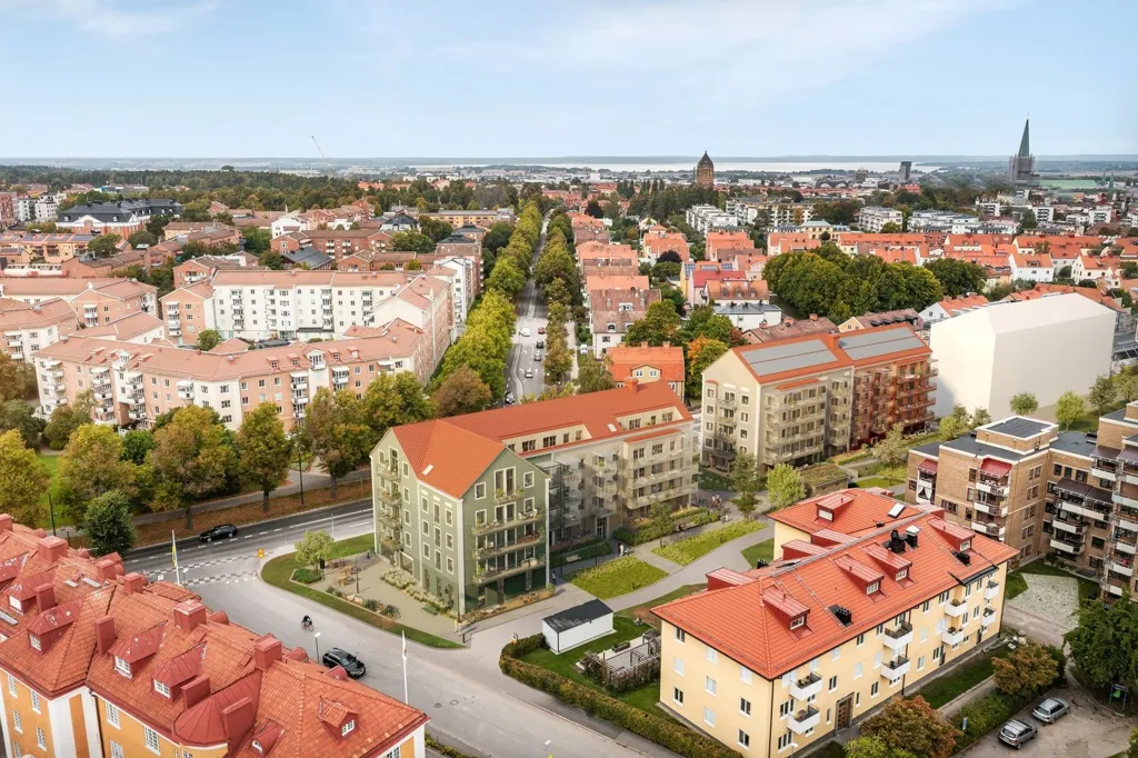 Õhuvaade - Modern Flat with High-Quality Finish in Linköping