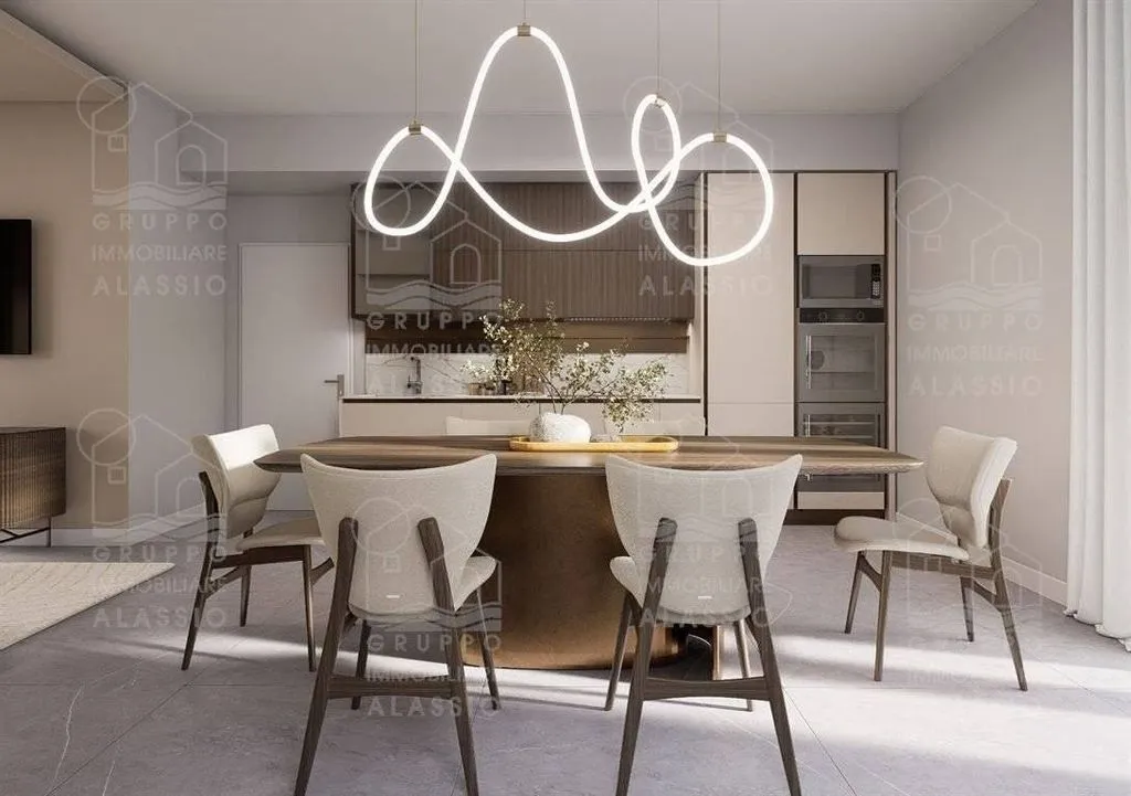 Dining Room - Luxury Penthouse with Terraces in Alassio