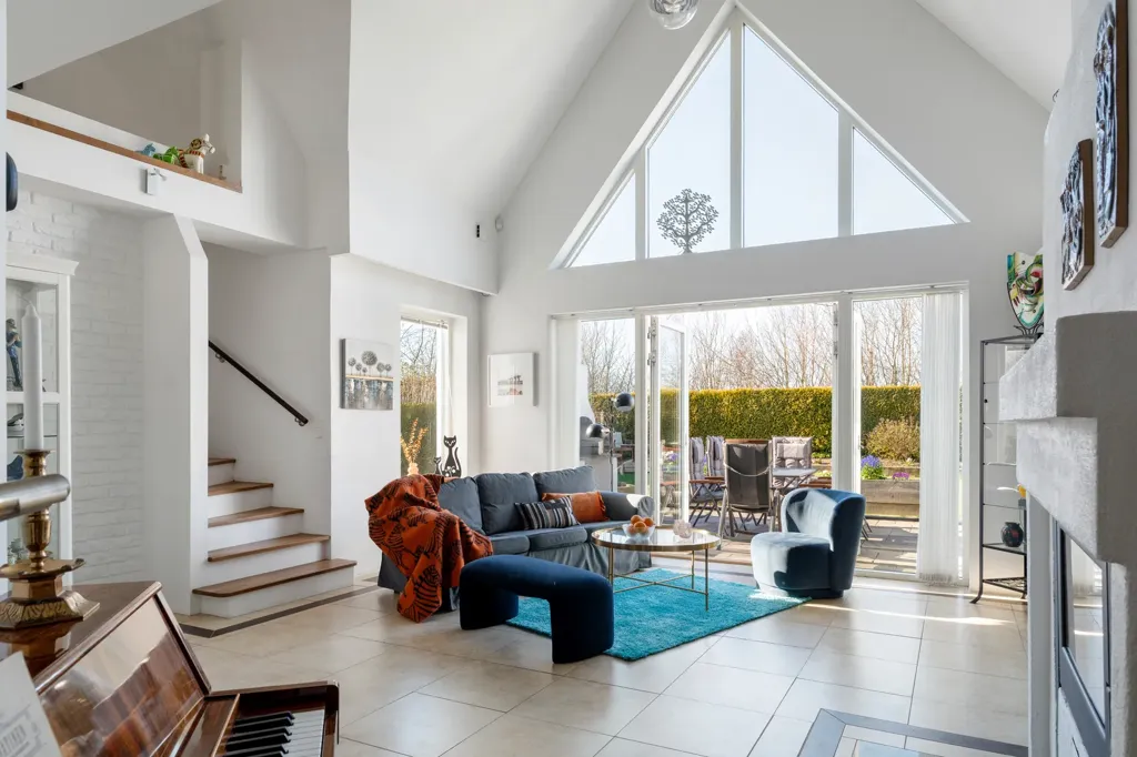 Living Room - Stonework Villa with Pool in Skegrie