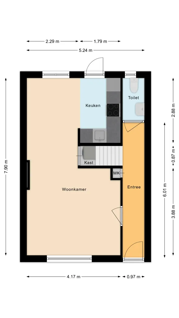 Plaan - Modernised Semi-Detached House with Solar Panels in Oss