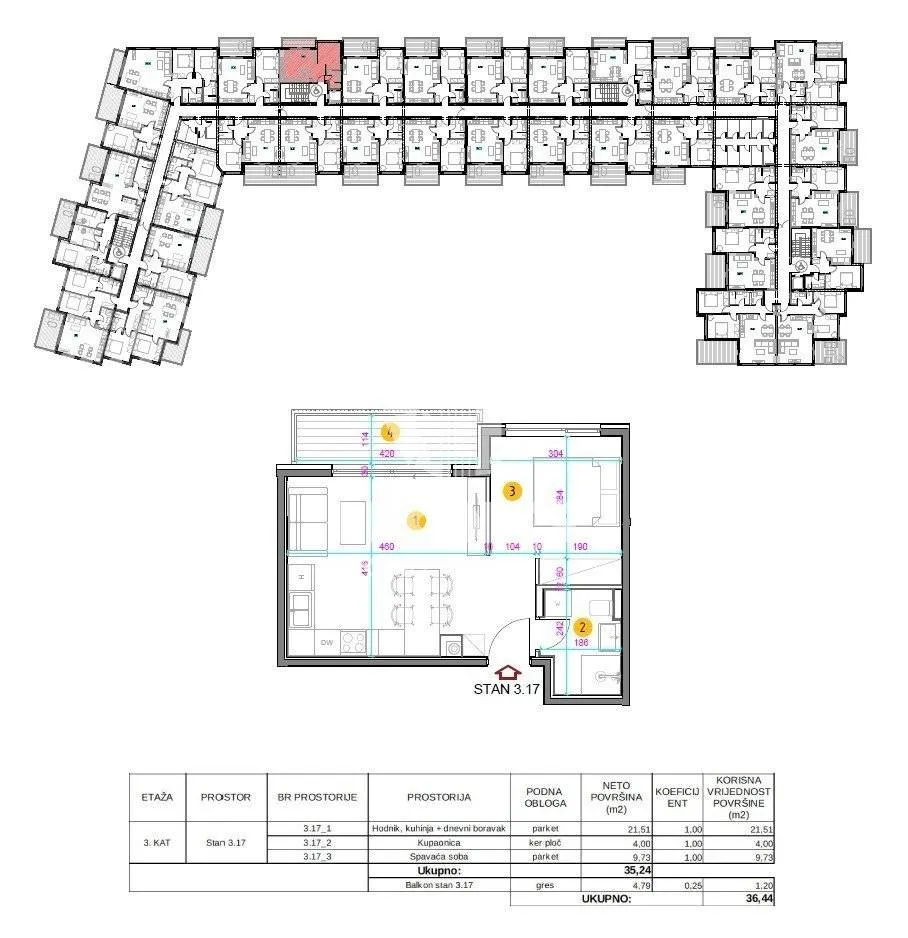 Plan - Modern Apartment with Balcony in Umag Centre