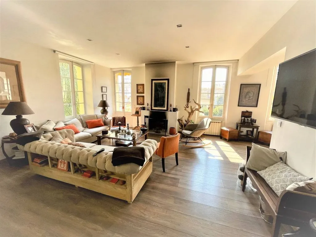 Séjour - Appartement Luxueux avec Terrasse à Cannes