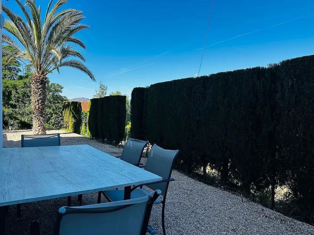 Terrasse - Villa with Pool and Apartments in Elda