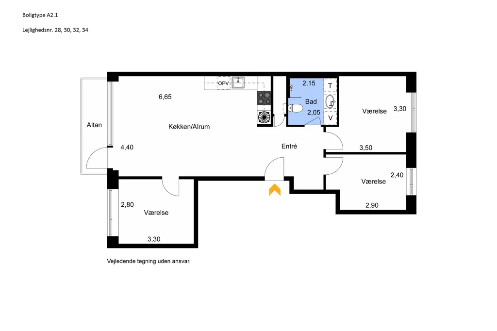 Appartement 4 pièces à København