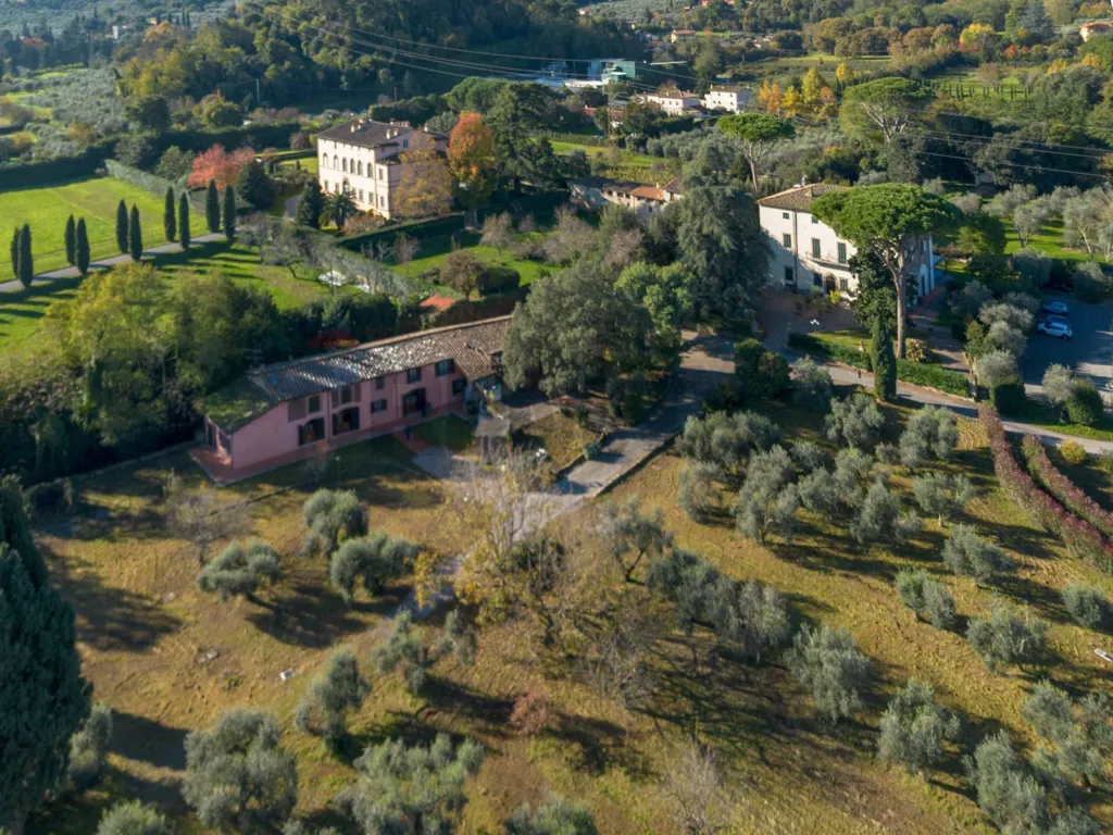 Vue aérienne - Rustic Casale with Tennis Courts near Lucca