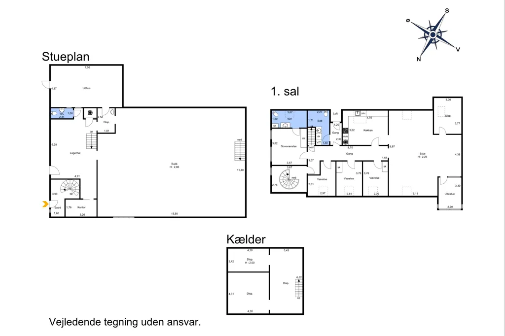 Plan - Historic Villa with Garden in Vojens