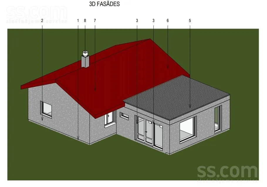 Modern House with Garden in Inčukalns