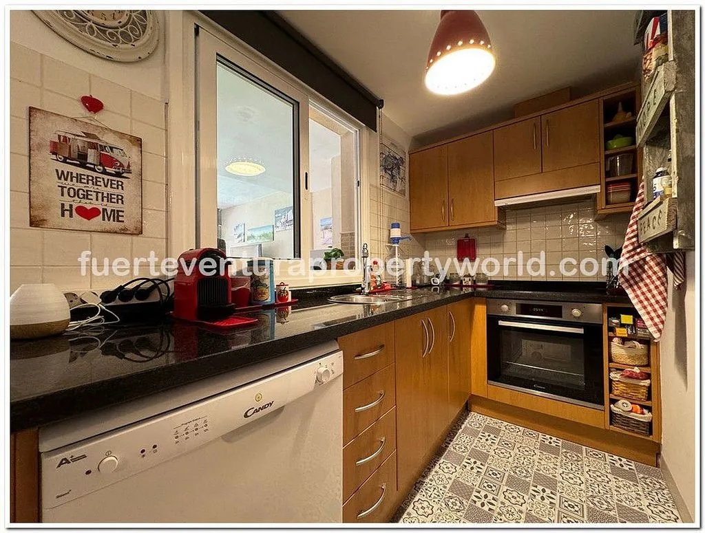 Köök - Apartment with Pool and Terrace in Corralejo