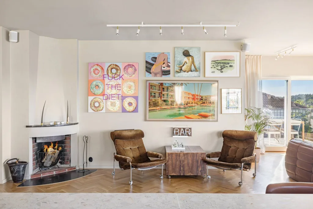 Living Room - Modern Apartment with Mälaren View in Mälarhöjden