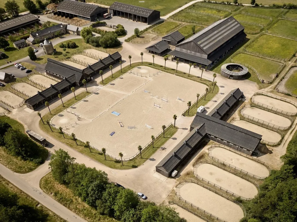Aerial - Exceptional Haras with Professional Facilities near Nantes