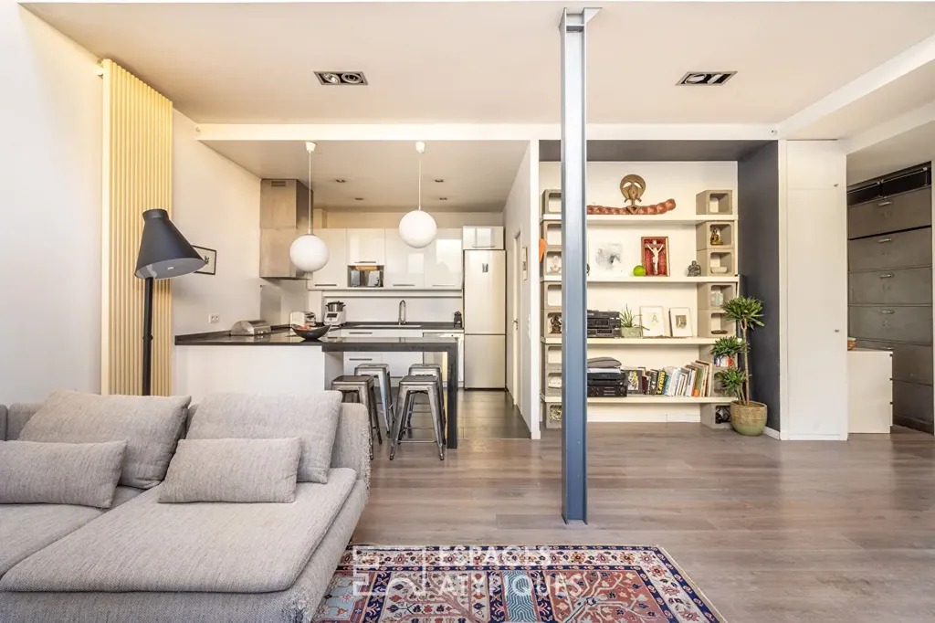 Séjour - Loft en Duplex avec Verrière à Saint-Ouen