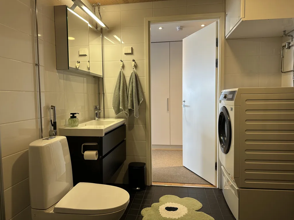 Salles de bain - Modern Apartment with Sauna in Lahti Centre
