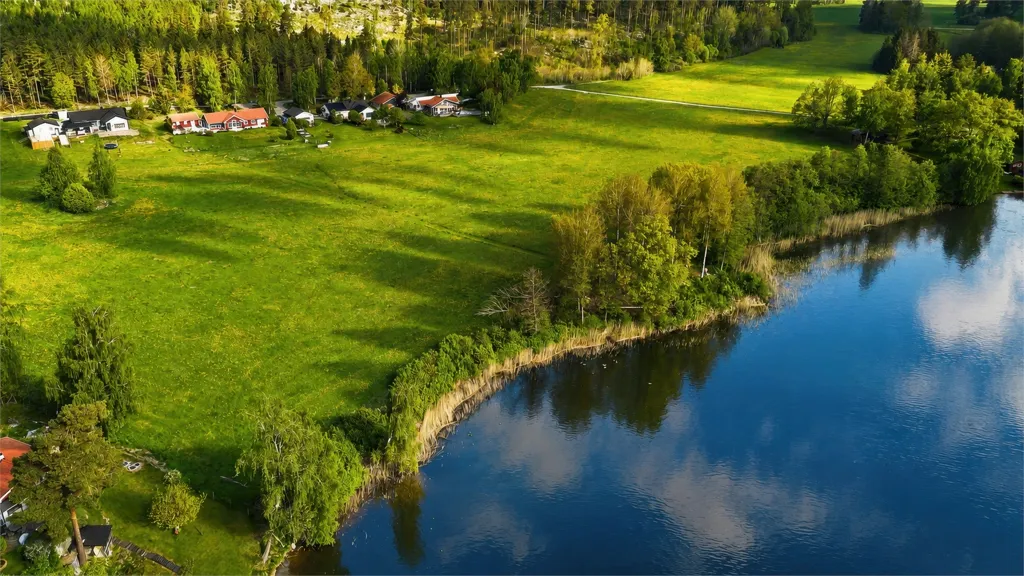 Vue aérienne - 1-Storey Villa with Lake View in Nykvarn