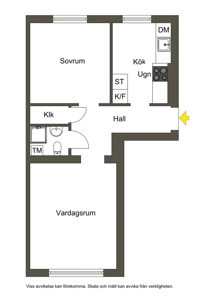 2-toaline korter asukohas Lidköpings kommun