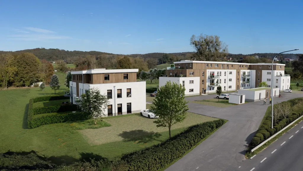 Vue aérienne - Appartement 2 Chambres avec Terrasse à Floreffe