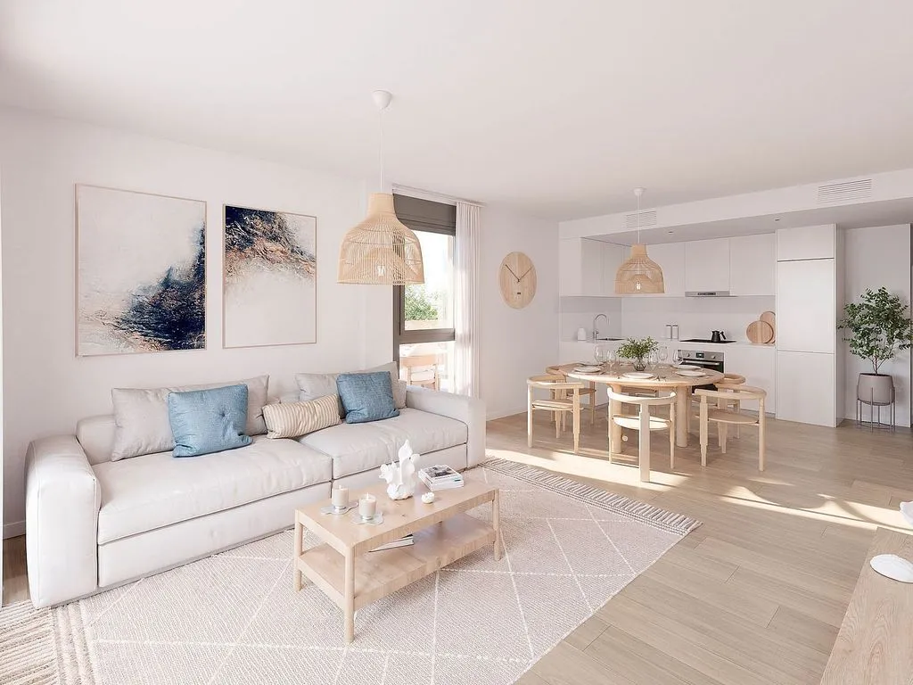 Living Room - Duplex Apartment with Pool in Calonge