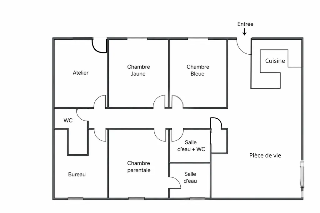 Plan - Maison avec Piscine et Jardin à Alignan-Du-Vent