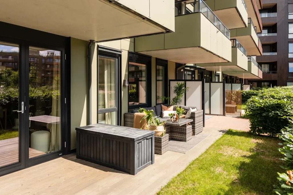 Balcony - 3-Bedroom Apartment with Garden Access in Oslo
