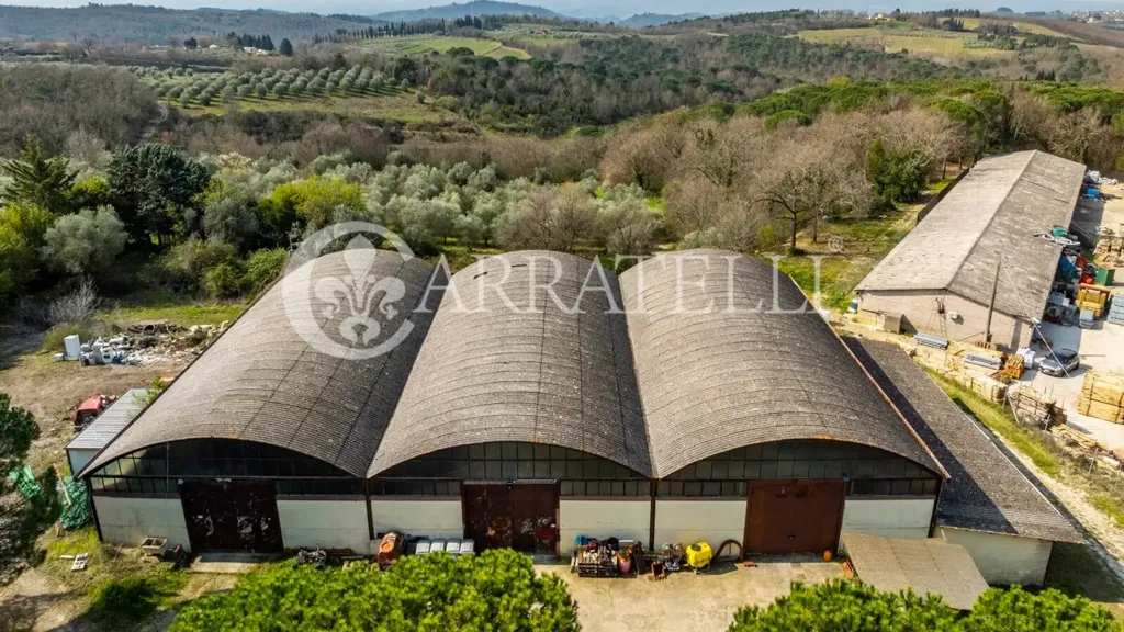 Vue aérienne - Vineyard Estate with Casale in Chianti