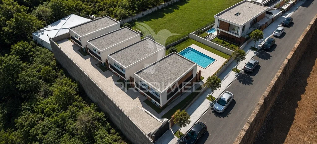 Vista aerea - Modern T4 House with Pool in Valença