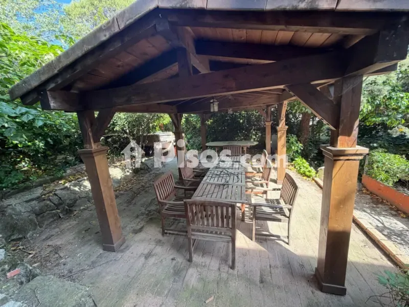 Terrace - Stone Chalet with Pool in Parquelagos