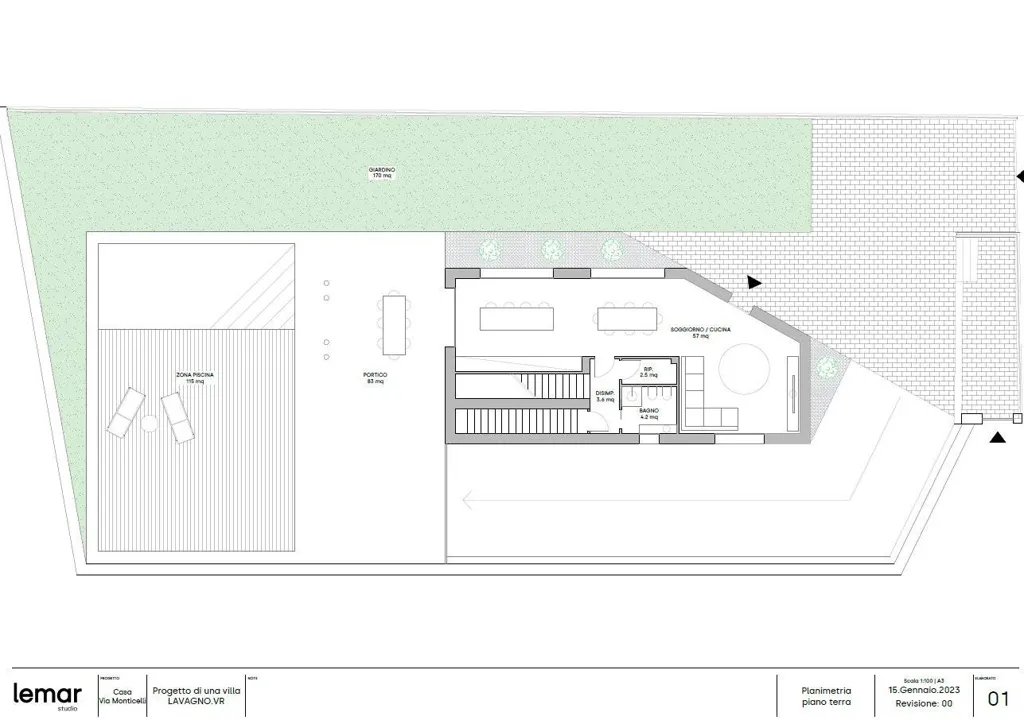 Plan - Luxury Villa with Private Garden in Lavagno