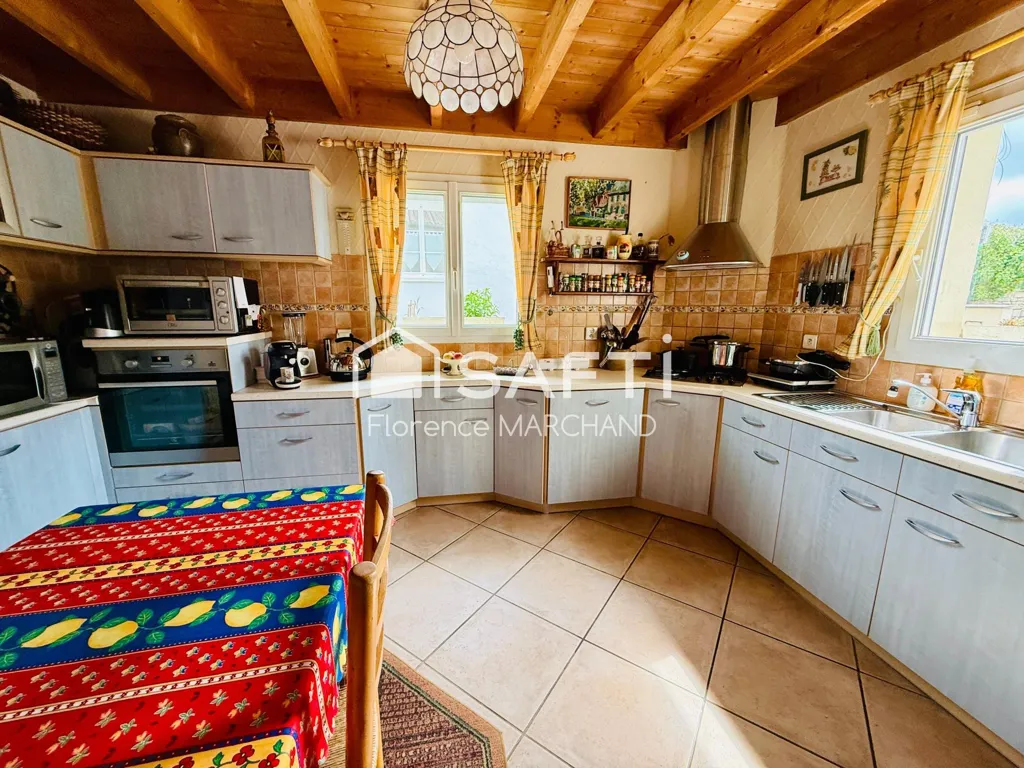 Kitchen - Charming House with Veranda in Nanteuil