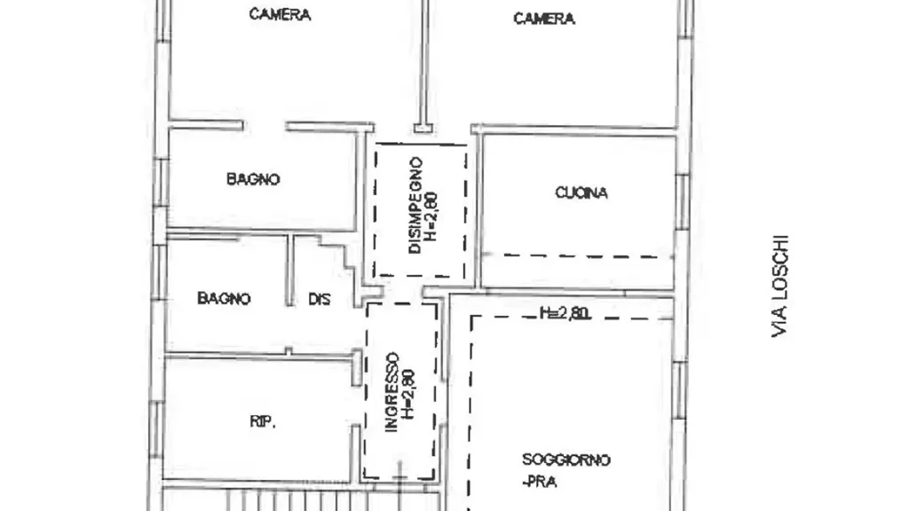 Plaan - Rearranged Apartment with Balcony in Modena