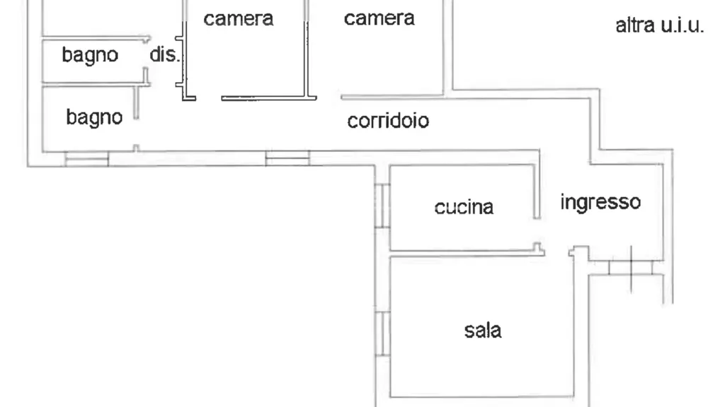 Plaan - Rustic-Style Apartment with West-East Exposure in Modena