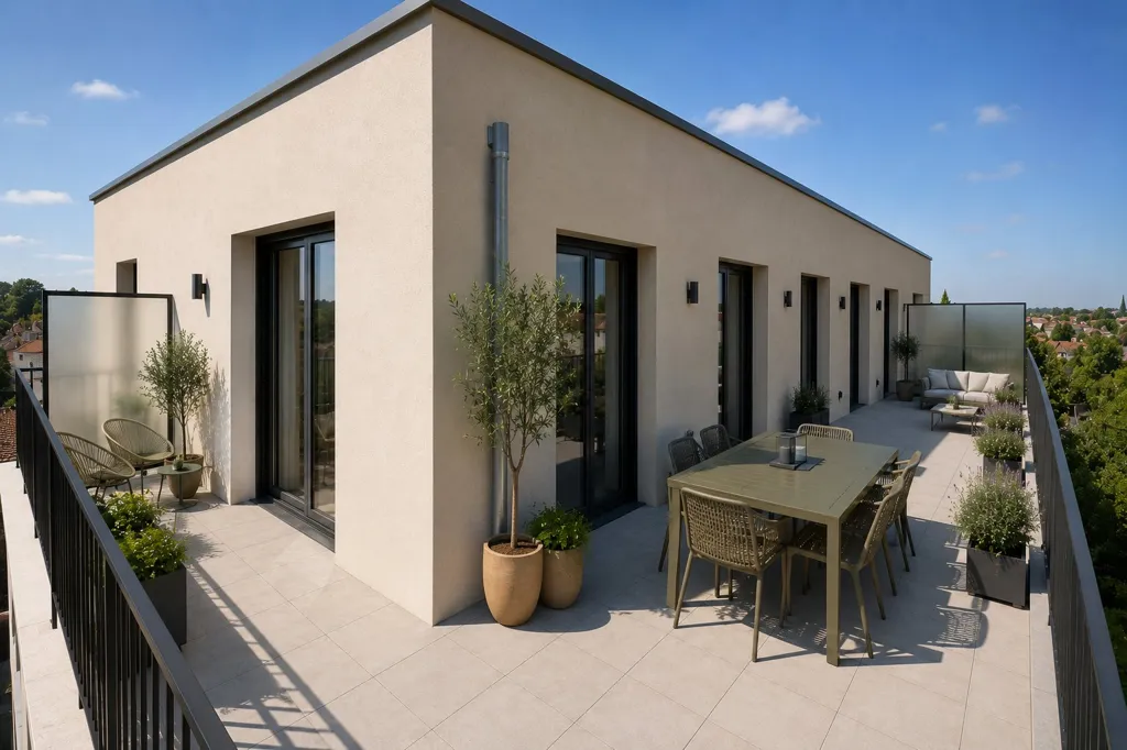 Terrazza - 4-Bed Apartment with Terraces in Achères