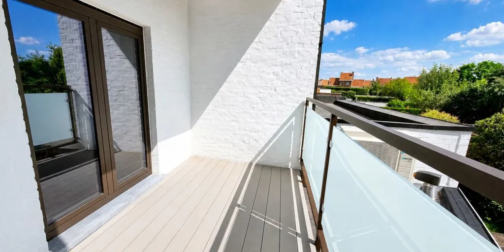 Balcon - Appartement énergétique avec terrasse à Kortrijk