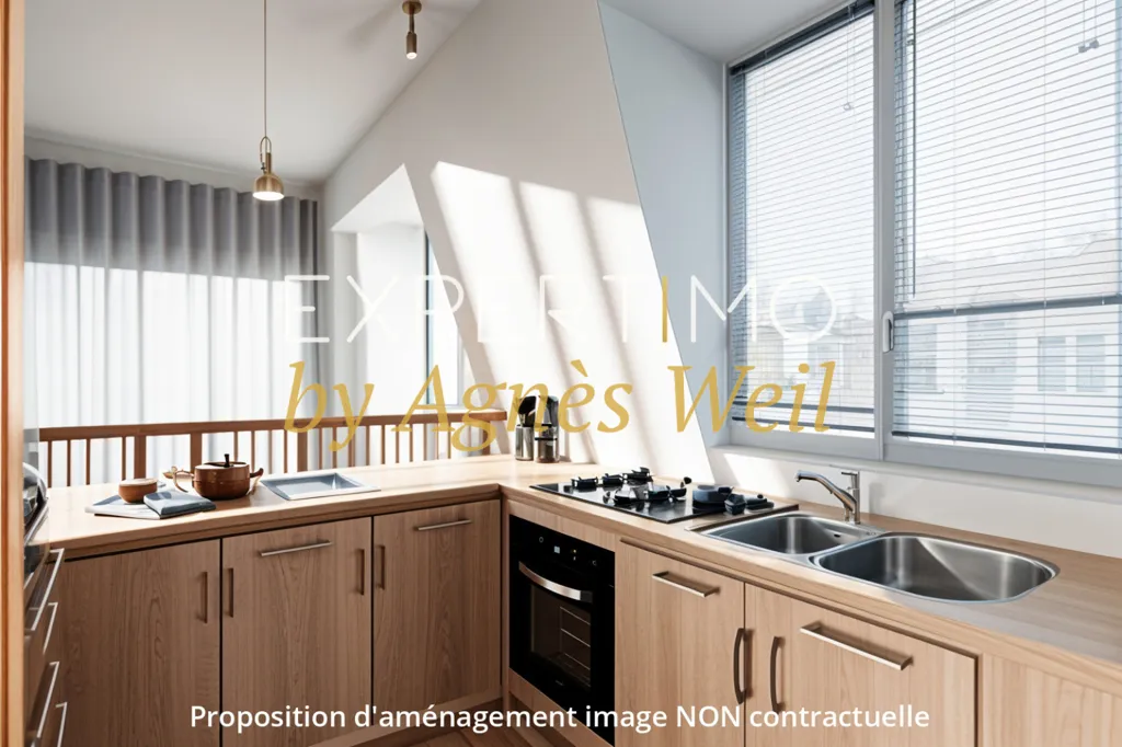 Köök - Bright 2-Bedroom Apartment with Cave in Saint-Cloud