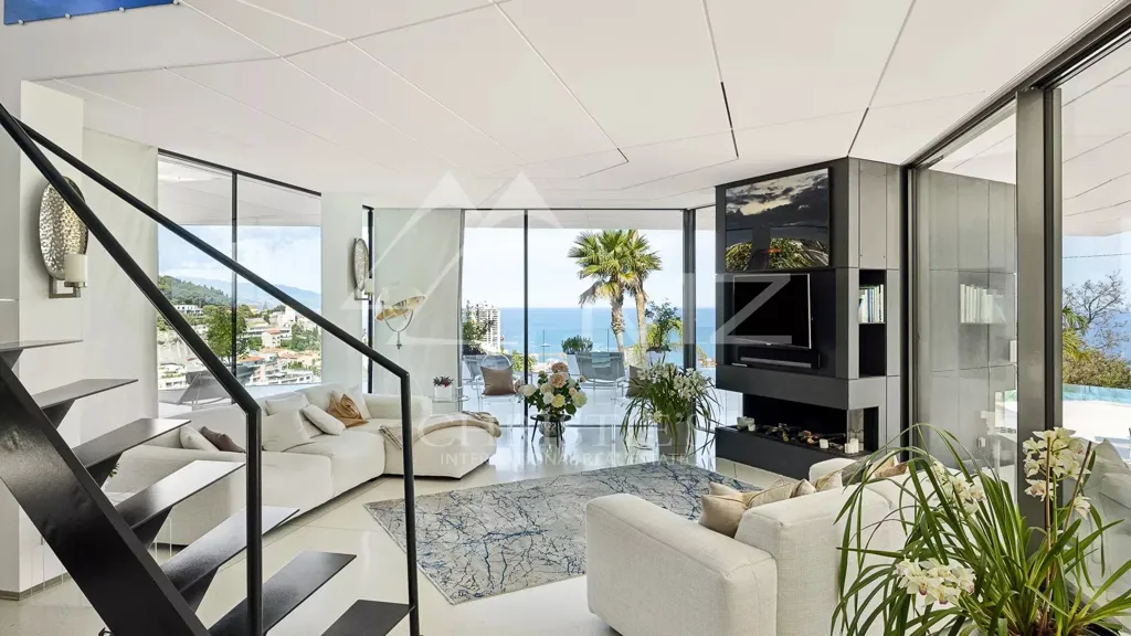 Séjour - Villa Moderne avec Vue Mer près de Monaco