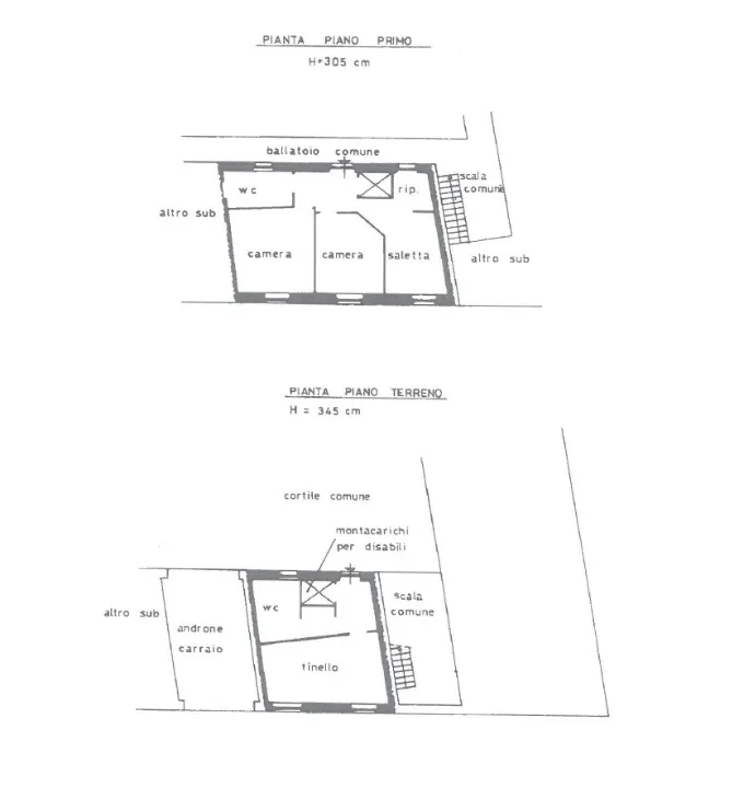Plan - Two-Level Apartment in Vittuone Centre