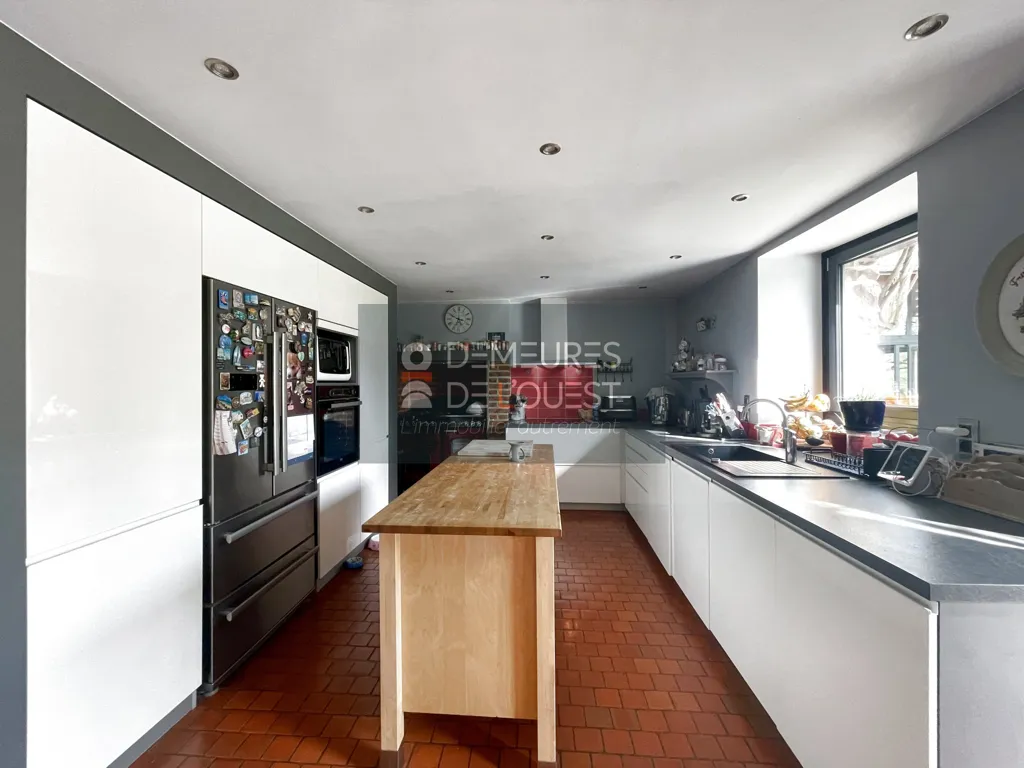 Cucina - Character House with Indoor Pool in Saint-Gonlay
