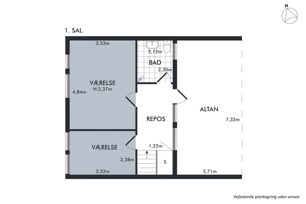 Plan - Terraced House with Terrace in Svebølle