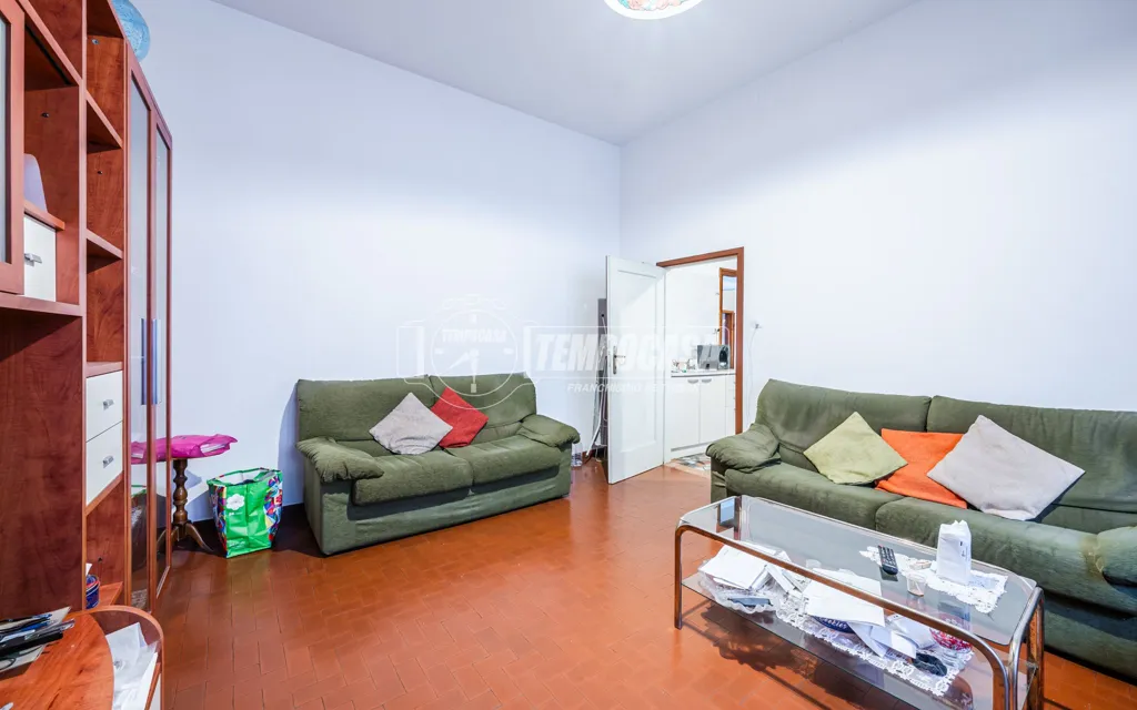 Living Room - First-Floor Apartment with Two Balconies in Faenza