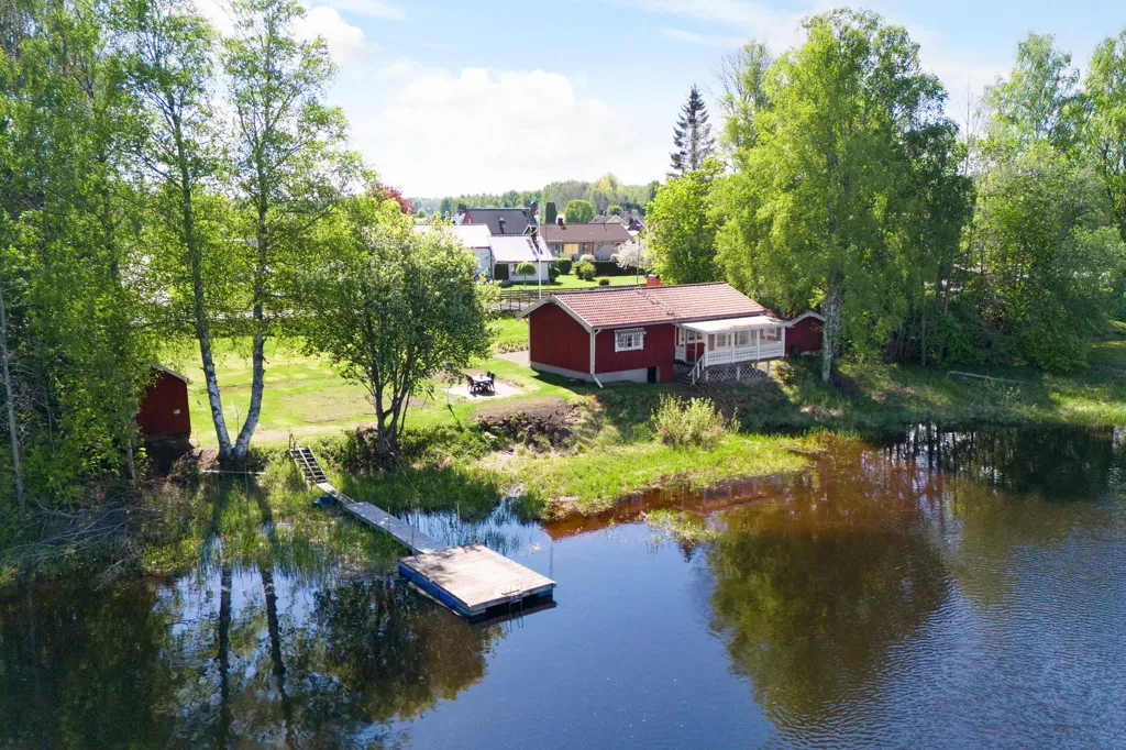 Vista aerea - Cottage with Private Pier in Brunnbäck
