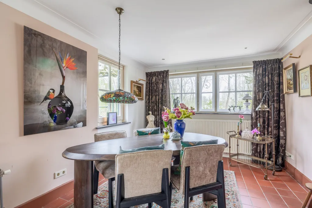 Dining Room - Country House with Forest View in Deurne