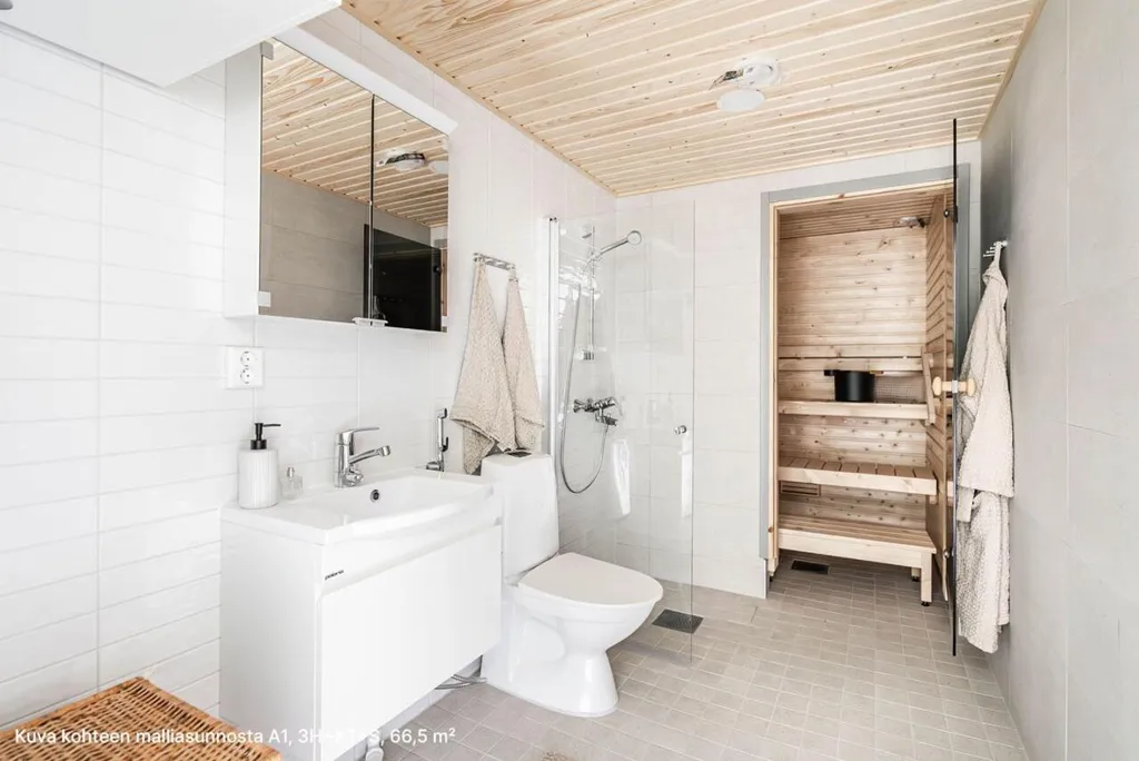 Vannitoad - 3-Bedroom Apartment with Balcony in Klaukkala