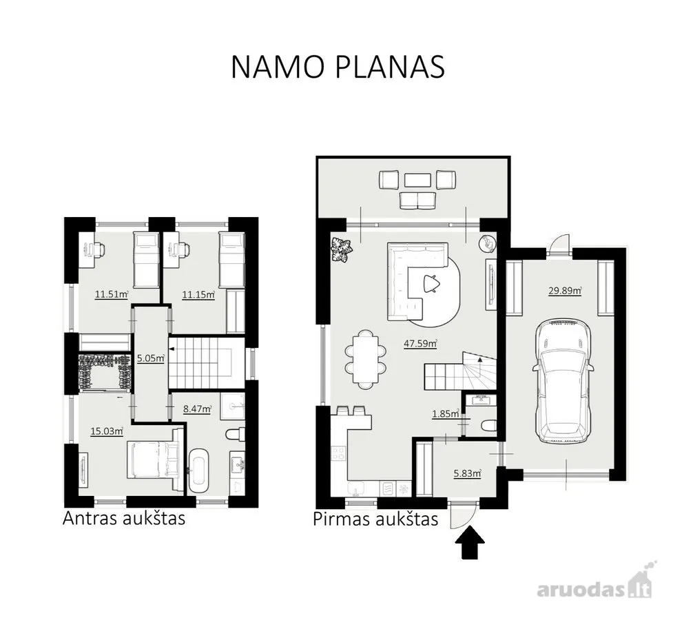 4-toaline maja asukohas Vilnius