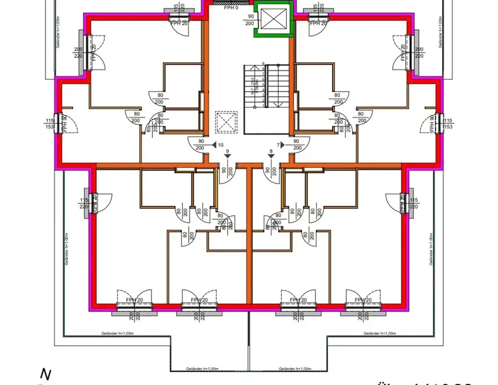Floor Plan - Modern Apartment with Terrace in Wr. Neustadt