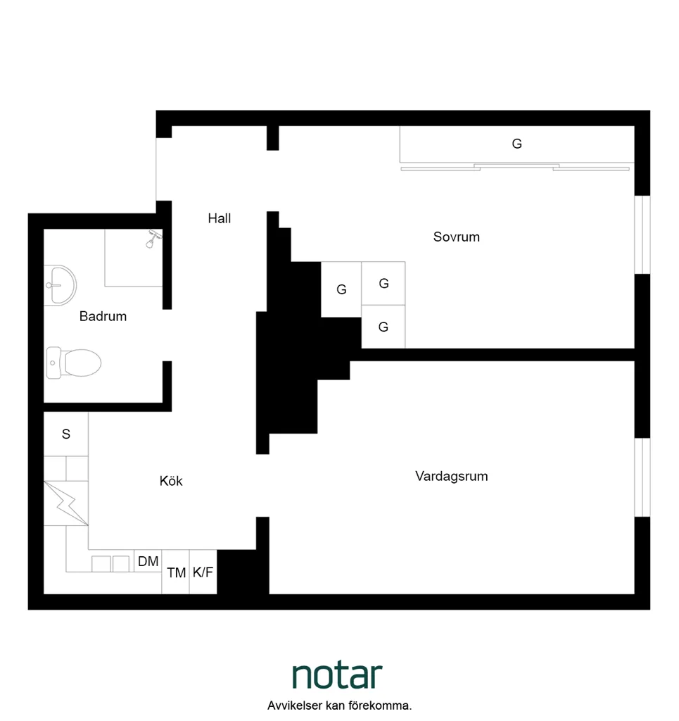 2-toaline korter asukohas Linköpings kommun
