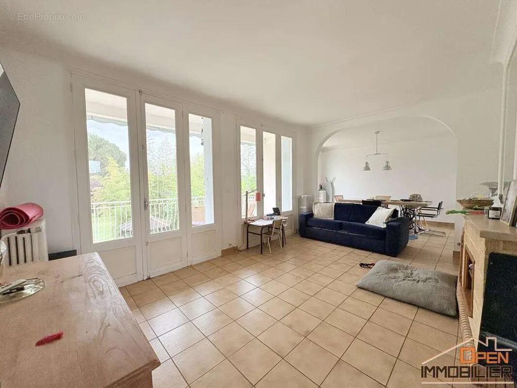 Living Room - House with Pool and Garden in Gourdon